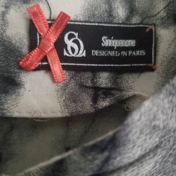 SINEQUANONE | dress tie dye orange black gray sz 8 - Picture 3 of 5